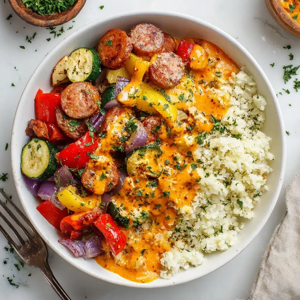 10 Minute Air Fryer Chicken Sausage and Veggies Recipe - Recipe Image