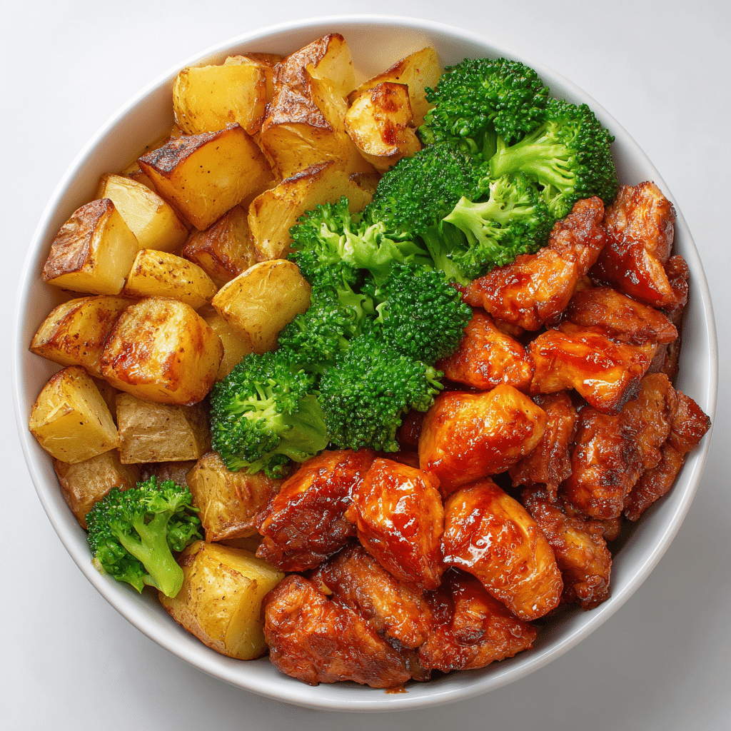 Skinny Chicken and Roasted Potato Bowl Recipe - Recipe Image