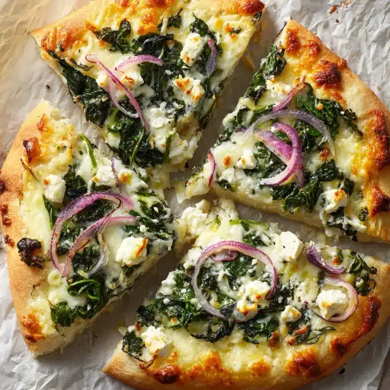 Tasty Spinach and Feta Flatbread Pizza Recipe