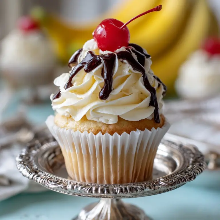 Homemade Banana Split Cupcakes Recipe