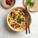 Creamy Mushroom Udon Noodle Soup Recipe