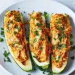 Buffalo Chicken Zucchini Boats Recipe