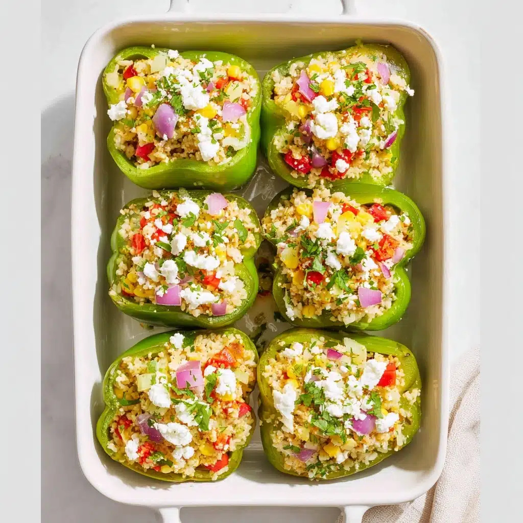 Greek Chicken Stuffed Peppers Recipe