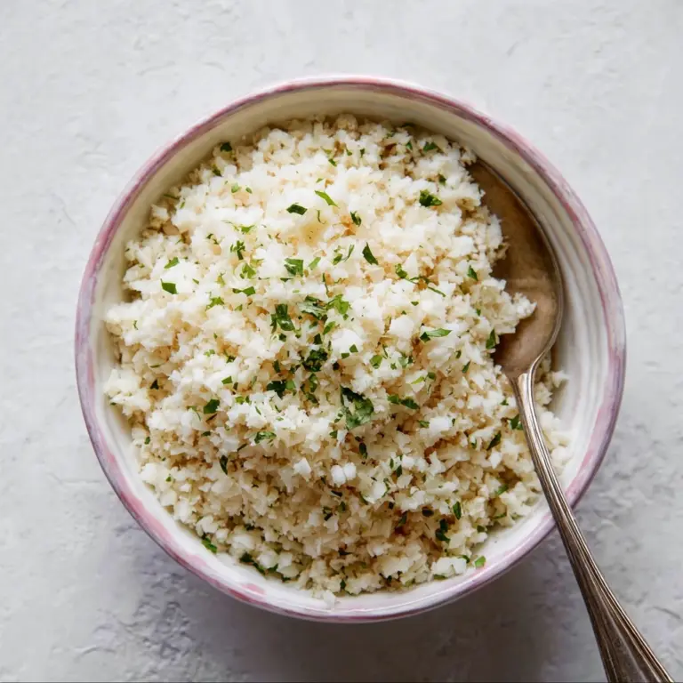 Garlic Parmesan Cauliflower Rice Recipe