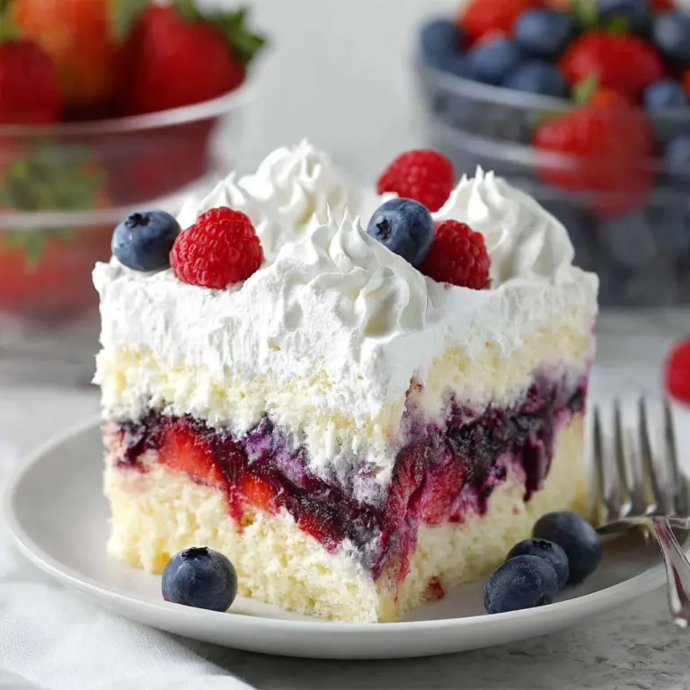 Summer Berry Poke Cake Recipe