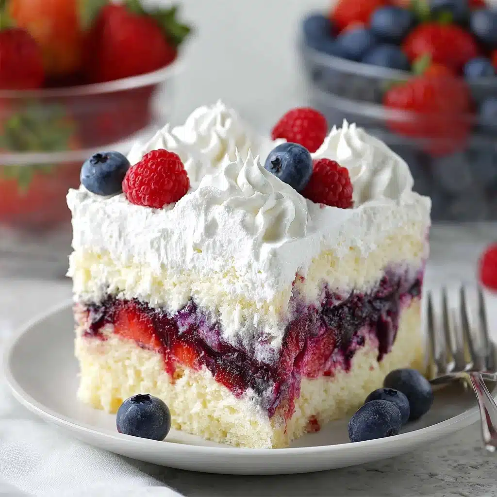 Summer Berry Poke Cake Recipe