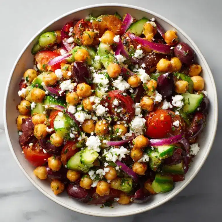 Mediterranean Chickpea Feta Salad Recipe