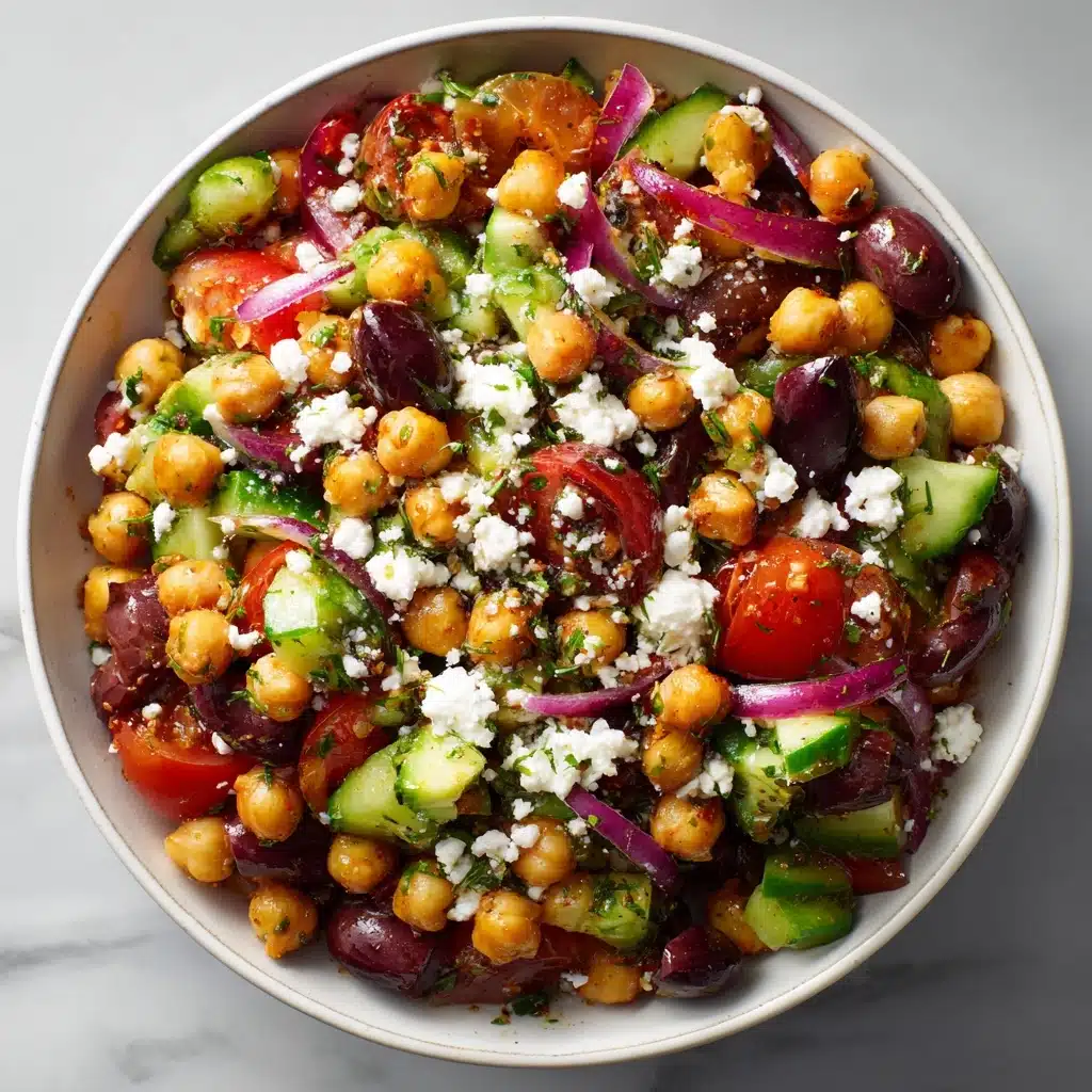 Mediterranean Chickpea Feta Salad Recipe - Recipe Image