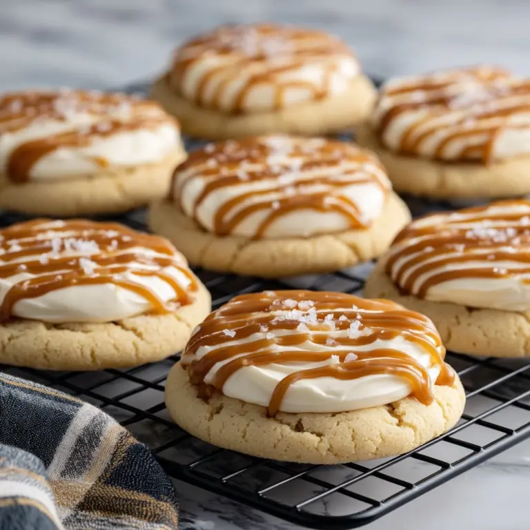 Copycat Crumbl Salted Caramel Cheesecake Cookie Recipe