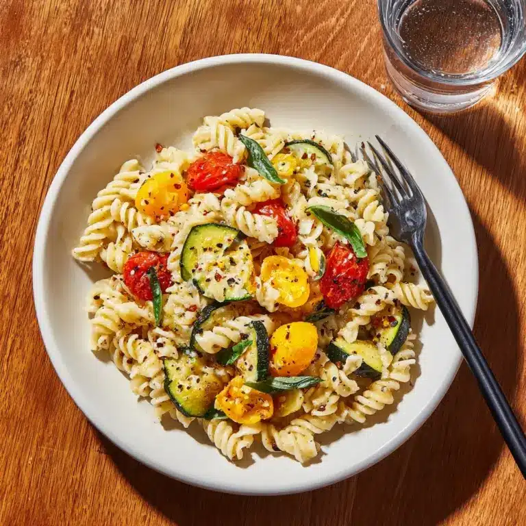 Creamy Cherry Tomato & Summer Squash Pasta Recipe