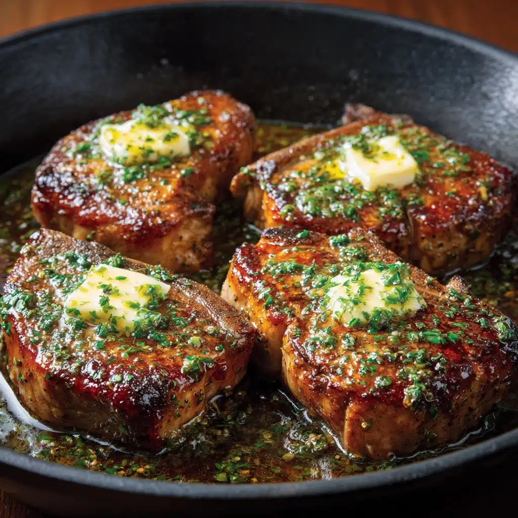 Garlic Butter Pan Seared Pork Chops Recipe - Recipe Image