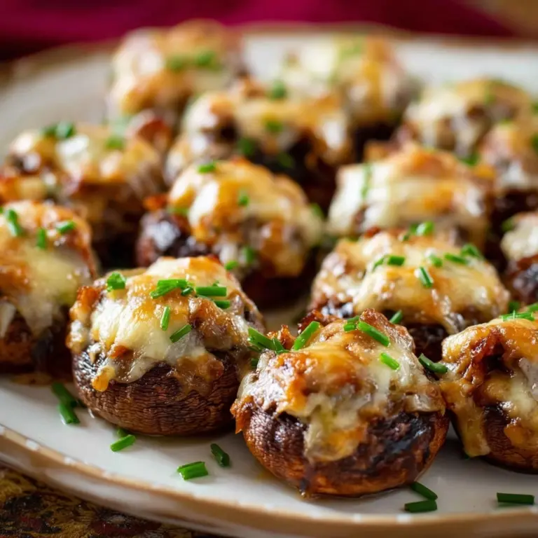 French Onion Stuffed Mushrooms Recipe