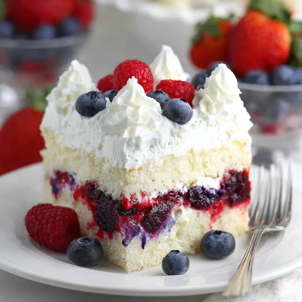 Summer Berry Poke Cake Recipe - Recipe Image