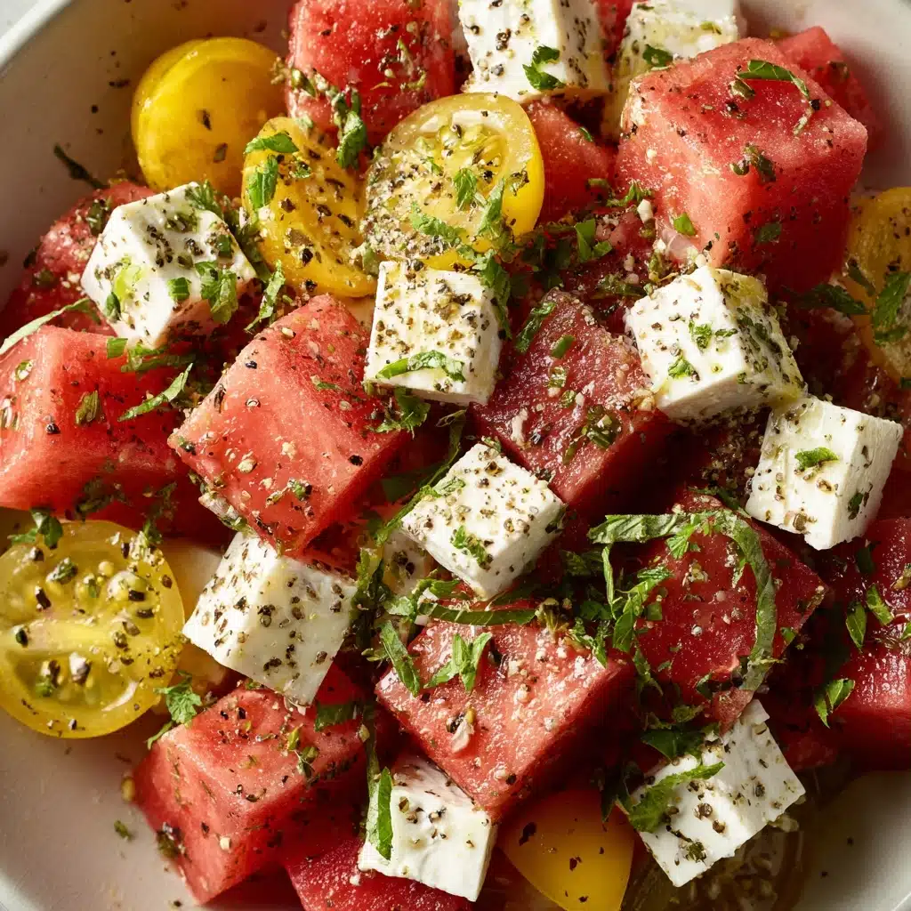 5-Minute Watermelon Feta Salad : Light & Refreshing Recipe - Recipe Image