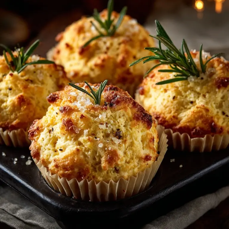 Easy Garlic Rosemary Focaccia Muffins Recipe