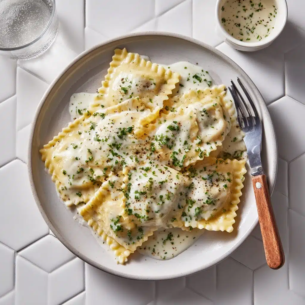 Lobster Ravioli with Lemon Cream Sauce Recipe - Recipe Image
