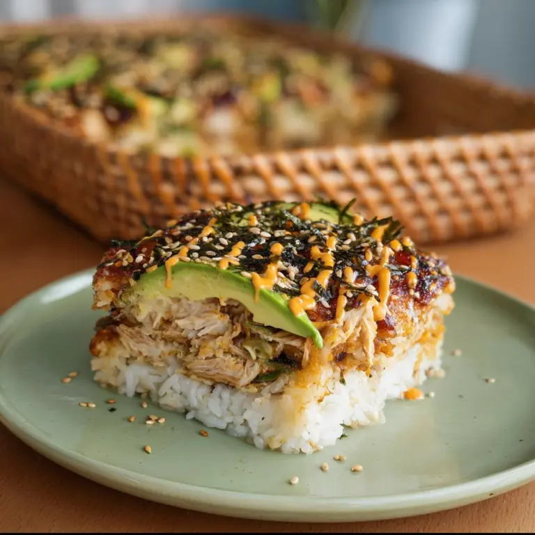 Spicy Salmon Sushi Bake Recipe