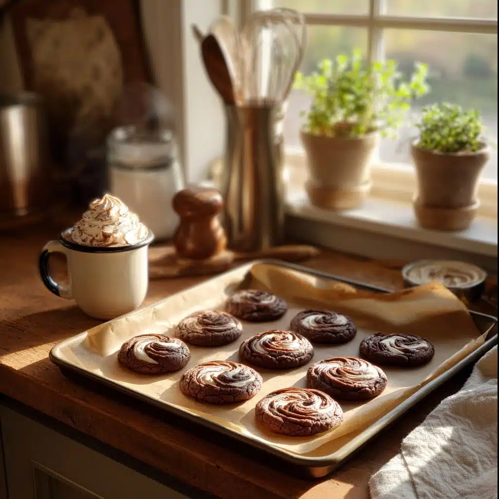 Chocolate Marshmallow Swirl Cookies Recipe - Recipe Image