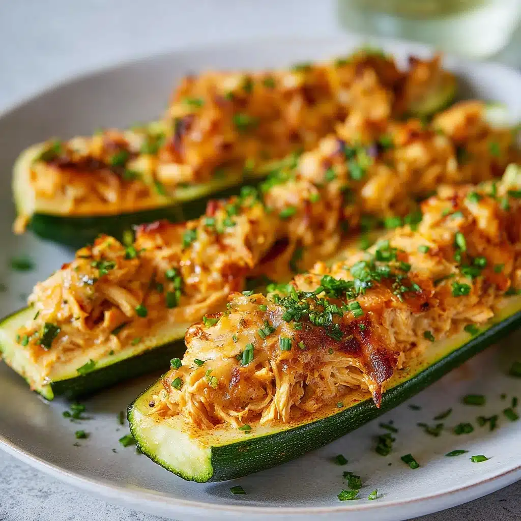 Buffalo Chicken Zucchini Boats Recipe - Recipe Image