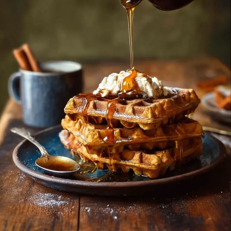 Cider Pumpkin Waffles with Salted Maple Butter Recipe