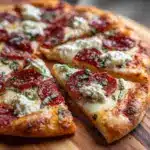 Hot Honey Pepperoni Ricotta Pizza : Sweet and Spicy Recipe
