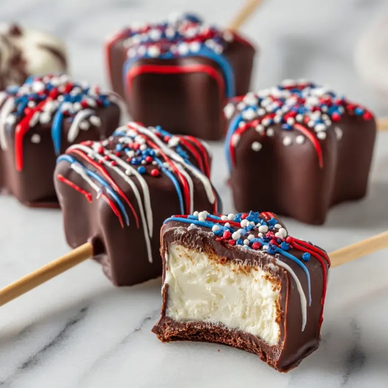 Fourth of July Cheesecake Pops (No-Bake) Recipe