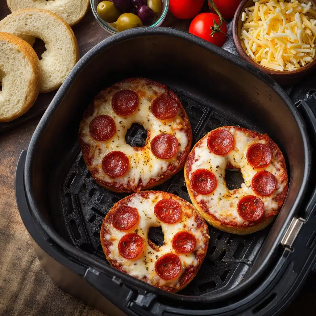 Air Fryer Bagel Pizzas Recipe - Recipe Image