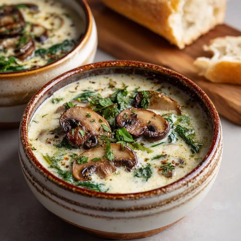 Mushroom and Spinach Soup Recipe - Recipe Image