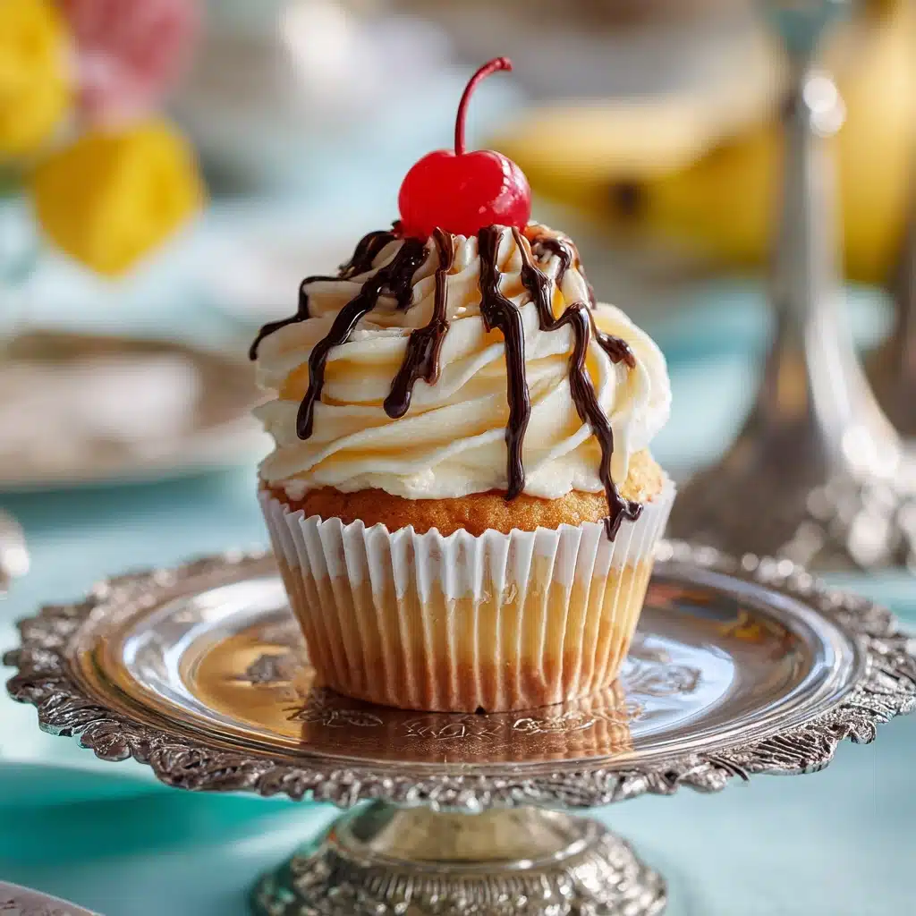 Homemade Banana Split Cupcakes Recipe - Recipe Image
