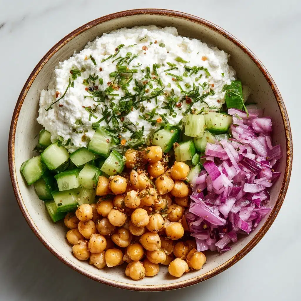 Cottage Cheese and Chickpea Salad: A Refreshing and Protein-Packed Delight - Recipe Image