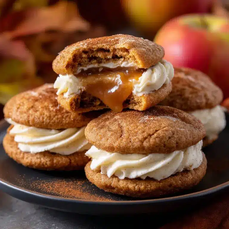 Apple Cider Whoopie Pie cookies with Caramel Filling Recipe