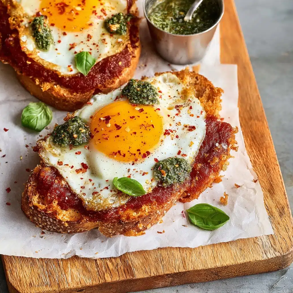Shakshouka Toast with Feta Fried Eggs Recipe - Recipe Image