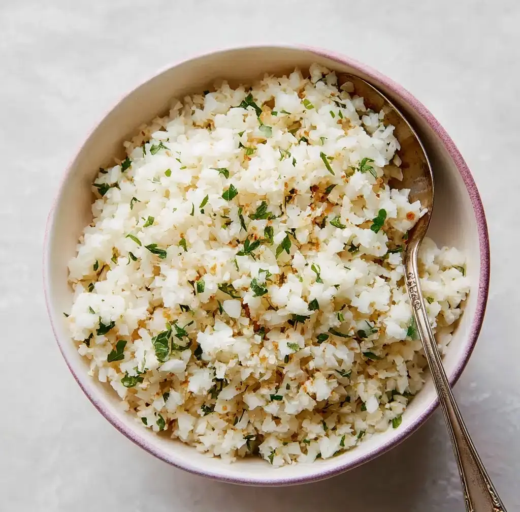 Garlic Parmesan Cauliflower Rice Recipe