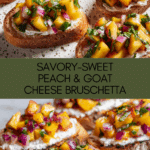 Peach Bruschetta with Goat Cheese and Honey Recipe