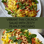 Thai Crunch Salad with Peanut Dressing (Vegan!) Recipe