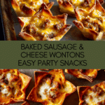 delightful Baked Sausage and Cheese Mini Wontons Recipe