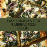 Tasty Spinach and Feta Flatbread Pizza Recipe