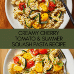 Creamy Cherry Tomato & Summer Squash Pasta Recipe