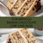 Banana Chocolate Chip Cake with Peanut Butter Frosting Recipe