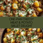 One-Pan Cheesy Meat & Potato Skillet Recipe
