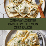 Lobster Ravioli with Lemon Cream Sauce Recipe