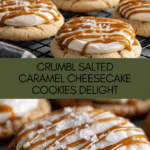 Copycat Crumbl Salted Caramel Cheesecake Cookie Recipe