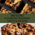 Flourless Peanut Butter Banana Chocolate Chip Bars Recipe