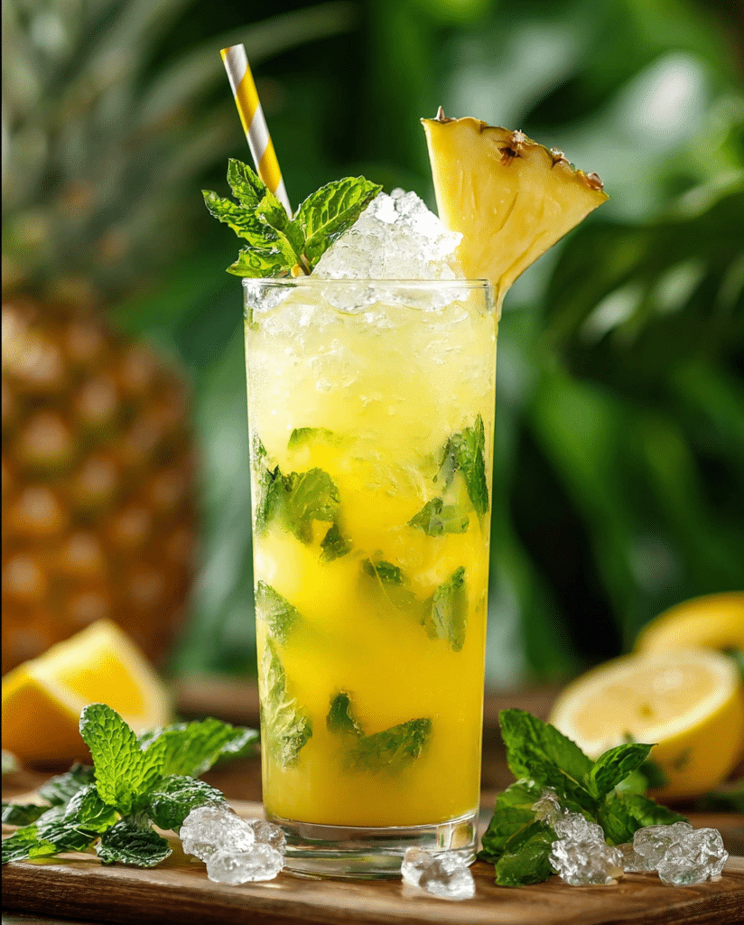Refreshing Pineapple Coconut Mojito Mocktail Recipe