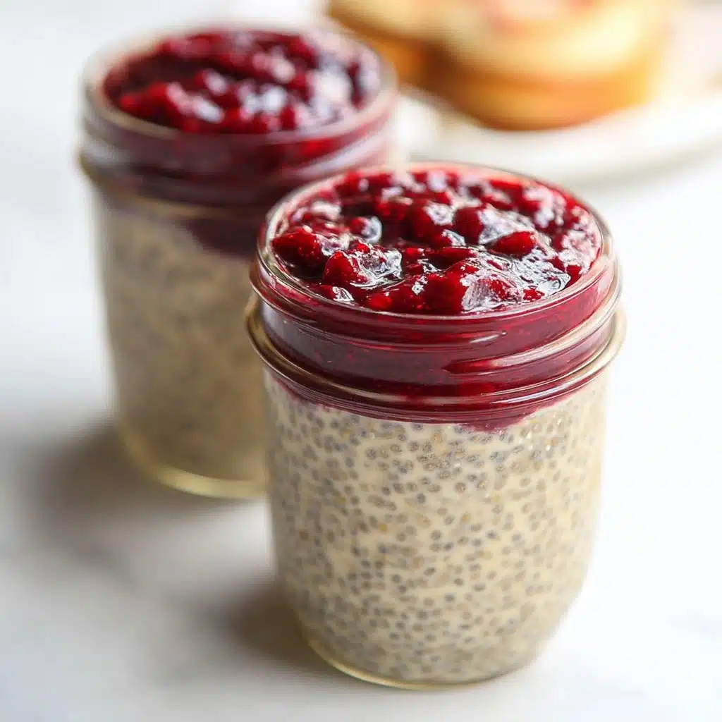Low Carb Peanut Butter Chia Pudding with Jelly Recipe