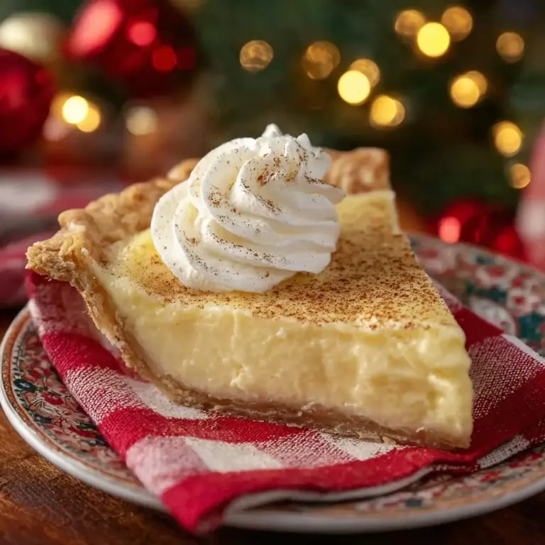 Christmas Eve Cinnamon-Vanilla Creamy Custard Pie Recipe