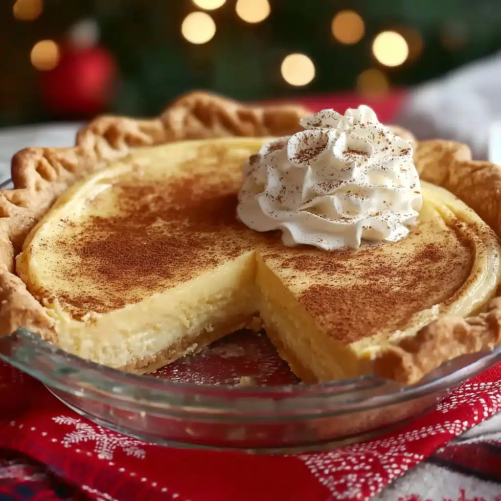Christmas Eve Cinnamon-Vanilla Creamy Custard Pie Recipe - Recipe Image