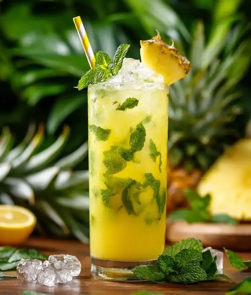 Refreshing Pineapple Coconut Mojito Mocktail Recipe