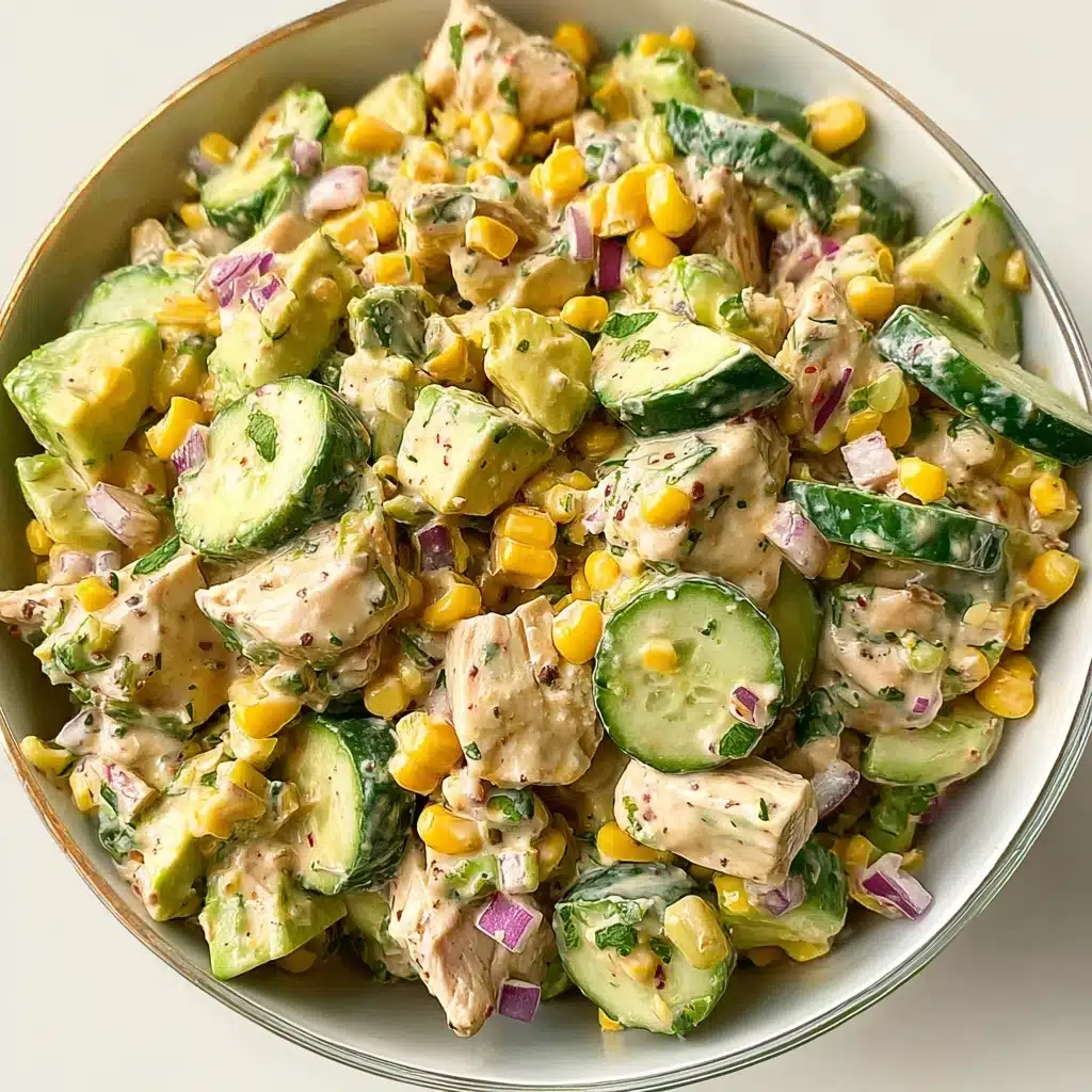 Street Corn Creamy Cucumber Salad Recipe - Recipe Image