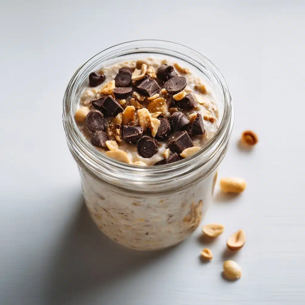 Snickers Overnight Oats Recipe - Recipe Image